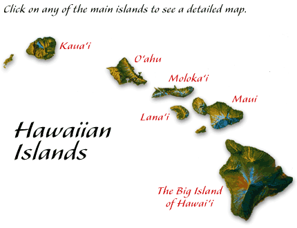 Hawaiian Islands Map. HAWAII ISLANDS BEACH MAPS,