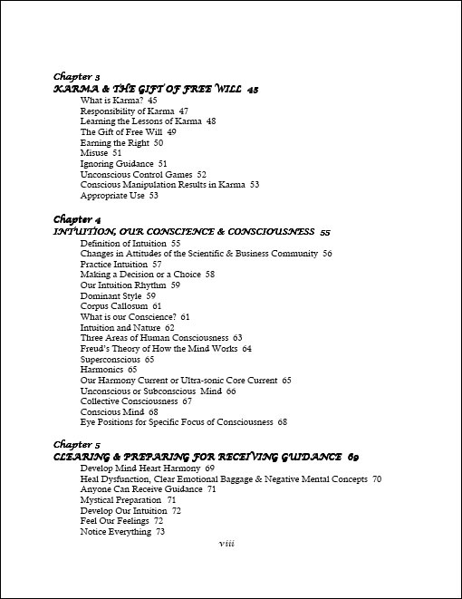 Divine Reason & Rhyme table of contents page 2