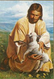 PICTURE OF JESUS WITH SHEEP PAINTING