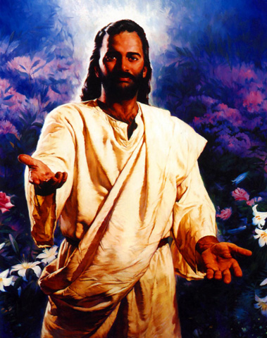 JESUS HEALING HANDS PAINTING
